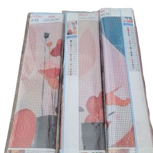 3 Pack Diamond Painting Kits. Cats And Floral DIY